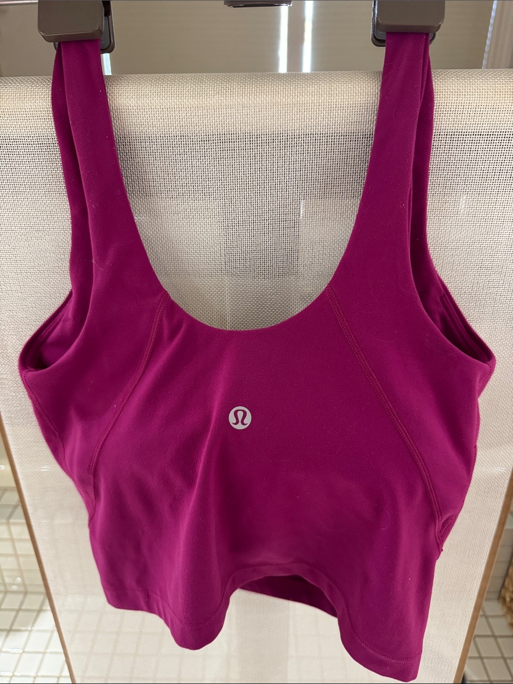 Lululemon V Neck Sports Bra Tank - Magenta